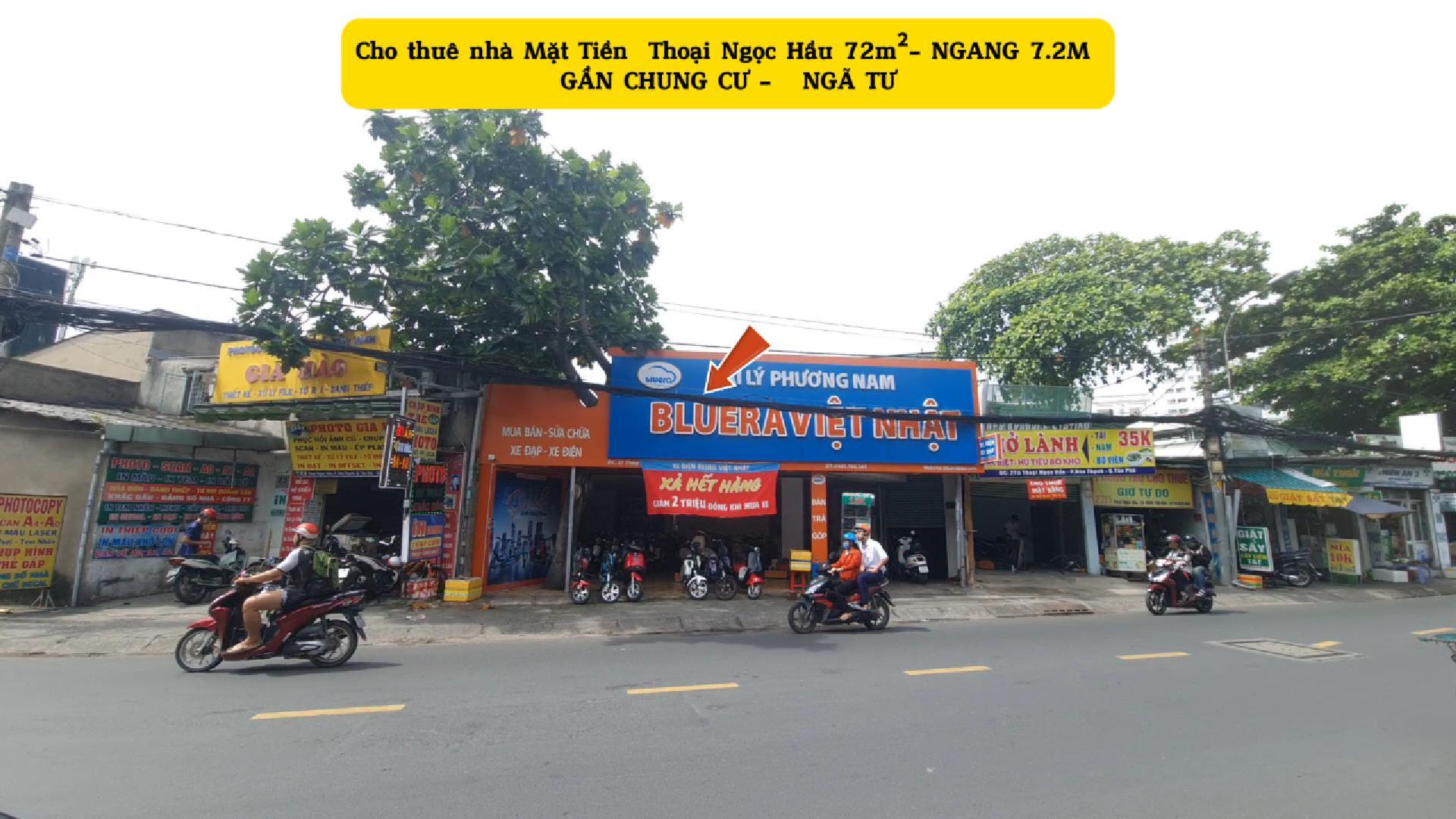 Cho thuê nhà Mặt Tiền Thoại Ngọc Hầu  72m² - NGANG 7.2M - Ảnh chính